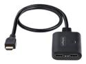 Startech 2-Port HDMI Splitter, 4K 60Hz HDMI 2.0 Video, 4K HDMI Splitter 1 In 2 Out, 1x2 HDMI Display/Output Splitter, HDR/HDCP
