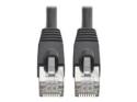Eaton Tripp Lite Series Cat6a 10G Snagless Shielded STP Ethernet Cable (RJ45 M/M), PoE, Black, 25 ft. (7.62 m)