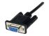 StarTech 1m Black DB9 RS232 Serial Null Modem Cable F/M - Right-angle