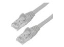 Startech 15ft CAT6 Ethernet Cable, 10 Gigabit Snagless RJ45 650MHz 100W PoE Patch Cord, CAT 6 10GbE UTP Network Cable w/Strain Relief, Gray, Wiring is UL Certified/TIA