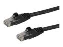 Startech 15m CAT6 Ethernet Cable, 10 Gigabit Snagless RJ45 650MHz 100W PoE Patch Cord, CAT 6 10GbE UTP Network Cable w/Strain Relief, Black, Wiring is UL Certified/TIA