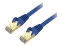 Startech 20ft CAT6A Ethernet Cable, 10 Gigabit Shielded Snagless RJ45 100W PoE Patch Cord, CAT 6A 10GbE STP Network Cable w/Strain Relief, Blue, UL Certified Wiring/TIA