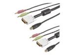 StarTech 6 ft 4-in-1 USB DVI KVM Cable with Audio and Microphone