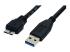 StarTech 0,5 m svart SuperSpeed USB 3.0-kabel A till Micro B ? M/M - Höger vinkel
