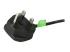 StarTech 6ft (1.8m) UK Computer Power Cable, 18AWG, BS 1363 to C13 Power Cord, 10A 250V, Black Replacement AC Power Cord, Monitor Power Cable, BS 1363 to IEC 60320 C13 Kettle Lead - Close up