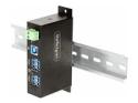 Startech 4-Port Managed USB Hub with 4x USB-A, Heavy Duty with Metal Industrial Housing, ESD & Surge Protection, Wall/Desk/Din-Rail Mountable, USB 3.0/3.1/3.2 Gen 1 5Gbps