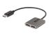 Startech 2-Port DisplayPort MST Hub, Dual 4K 60Hz, DP to 2x DisplayPort Monitor Adapter, DP 1.4 Multi-Monitor Video Adapter w/ 1ft Built-in Cable, USB Powered, Windows Only - Right-angle