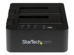 StarTech Standalone Hard Drive Duplicator, Dual Bay HDDSSD ClonerCopier, USB 3.1 (10 Gbps) to SATA III (6Gbps) HDDSSD Docking Station, Hard Disk Duplicator Dock