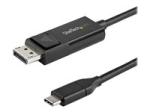 StarTech 3ft (1m) USB C to DisplayPort 1.2 Cable 4K 60Hz, Bidirectional DP to USB-C or USB-C to DP Reversible Video Adapter Cable, HBR2/HDR, USB Type C/Thunderbolt 3 Monitor Cable