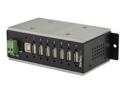 Startech 7 Port USB 2.0 Hub, Metal Industrial USB-A Hub (7x USB-A) with ESD & Surge Protection, Extended Operating Temp -40 to 185°F, Din Rail/Wall/Desk Mountable, USB Expander, Rugged