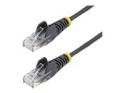 Startech 2m Slim LSZH CAT6 Ethernet Cable, 10 Gigabit Snagless RJ45 100W PoE Patch Cord, CAT 6 10GbE UTP Network Cable w/Strain Relief, Black, ETL, Low Smoke Zero Halogen