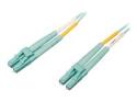 Eaton Tripp Lite Series 10Gb/40Gb/100Gb Duplex Multimode 50/125 OM4 LSZH Fiber Patch Cable (LC/LC), Aqua, 5M (16.4 ft.)
