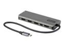 Startech USB C Multiport Adapter, USB-C to HDMI or Mini DisplayPort 4K 60Hz, 100W Power Delivery Pass-Through, 4-Port 10Gbps USB Hub, USB Type-C Mini Dock, 12"/30cm Long Attached Cable