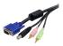 StarTech 6 ft 4-in-1 USB VGA KVM Switch Cable with Audio and Microphone - Right-angle