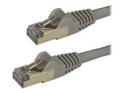 Startech 3m CAT6A Ethernet Cable, 10 Gigabit Shielded Snagless RJ45 100W PoE Patch Cord, CAT 6A 10GbE STP Network Cable w/Strain Relief, Grey, UL Certified Wiring/TIA