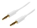 Startech 2m White Slim 3.5mm Stereo Audio Cable