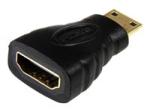 StarTech Mini HDMI to HDMI Adapter, 4K High Speed HDMI Adapter, 4K 30Hz Ultra HD High Speed HDMI Adapter, HDMI 1.4, Gold Plated Connectors, UHD Mini HDMI Adapter 4K, Black
