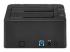 Startech Dual-Bay USB 3.0 to SATA Hard Drive Docking Station, USB Hard Drive Dock, External 2.53.5 SATA IIIIII, SSDHDD Docking Station, Hot-Swap Hard Drive Bay - Back
