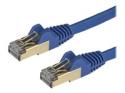Startech 50cm CAT6A Ethernet Cable, 10 Gigabit Shielded Snagless RJ45 100W PoE Patch Cord, CAT 6A 10GbE STP Network Cable w/Strain Relief, Blue, UL Certified Wiring/TIA