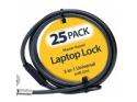 Startech 25-Pack Universal Laptop Lock 6.6ft (2m), Master Keyed Locking Cable, Computer Security, Compatible w/Noble Wedge/Nano/K-Slot, Anti-Theft Cut-Resistant Cable