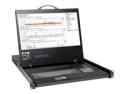 Eaton Tripp Lite Series 8-Port Rack Console VGA KVM Switch w/ 19" LCD 1U TAA