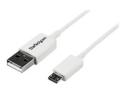 StarTech 2m White Micro USB Cable Cord