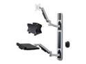 Startech Wall Mount Workstation, VESA Mount For 32" Monitors (22lb/10kg), Fully Articulating Arms For Single Monitor Mount & Keyboard Tray, Includes Desktop Computer/PC Bracket