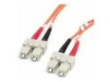 Startech 2m (6.6ft) SC to SC OM1 Multimode Fiber Optic Cable, 62.5/125 Fiber Size, 10G Networks, LSZH Fiber Patch Cord
