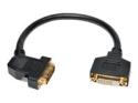 Eaton Tripp Lite Series DVI Dual-Link Extension Adapter Cable with 45-Degree Left Plug (DVI-D M/F), 1 ft. (0.3 m)