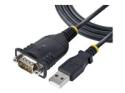 StarTech 3ft (1m) USB to Serial Cable, DB9 Male RS232 to USB Converter, USB to Serial Adapter for PLC/Printer/Scanner/Network Switches, USB to COM Port Adapter