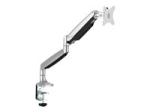 StarTech Desk Mount Monitor Arm, Heavy Duty Ergonomic VESA Monitor Arm, Single Display up to 9kg, Full Motion, Height Adjustable, Articulating, Aluminum, C-Clamp/Grommet, Silver