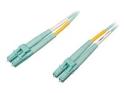 Eaton Tripp Lite Series 100G Duplex Multimode 50/125 OM4 LSZH Fiber Optic Cable (LC/LC), Aqua, 20 m