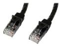 Startech 50ft CAT6 Ethernet Cable, 10 Gigabit Snagless RJ45 650MHz 100W PoE Patch Cord, CAT 6 10GbE UTP Network Cable w/Strain Relief, Black, Wiring is UL Certified/TIA