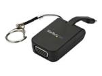 StarTech StarTech.com Compact USB C to VGA Adapter, 1080p 60Hz USB Type-C to VGA Video Display Converter with Keychain Ring, Active USB-C DP Alt Mode to VGA Monitor Dongle, Thunderbolt 3 Compatible
