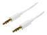 StarTech.com 2m White Slim 3.5mm Stereo Audio Cable - Höger vinkel