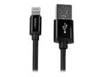 StarTech 2m (6ft) Long Black Apple® 8-pin Lightning Connector to USB Cable for iPhone / iPod / iPad