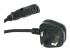 StarTech 3ft (1m) UK Computer Power Cable, BS 1363 to C13 Power Cord, 18AWG, 10A 250V, Black Replacement AC Power Cord, Monitor Power Cable, BS 1363 to IEC 60320 C13 Kettle Lead - Multi-angle