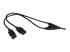 StarTech 6ft (2m) UK Computer Power Cable Y Splitter, 18AWG, BS 1363 to 2x C13 Power Cord, 10A 250V, Replacement AC Power Cord, Monitor Power Cable, BS 1363 to 2x IEC C13 Kettle Lead - Close up