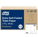Toiletpapir Tork Premium T3 19x11cm Hvid 2-lags Krt/30x252