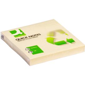 Notes Q-Connect Gul 76x76mm Genbrug pk/12
