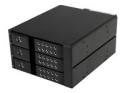 StarTech.com Flyttbart hyllfritt bakpanelställ i aluminium med hot swap-funktion för tre 3,5" SAS II/SATA III ? 6 Gbps HDD