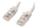 StarTech.com 75ft CAT6 Ethernet Cable, 10 Gigabit Snagless RJ45 650MHz 100W PoE Patch Cord, CAT 6 10GbE UTP Network Cable w/Strain Relief, White, Wiring is UL Certified/TIA