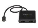 StarTech.com 2-Port Multi Monitor Adapter, USB-C to 2x HDMI Video Splitter, USB Type-C DP Alt Mode to HDMI MST Hub, Dual 4K 30Hz or 1080p 60Hz, Compatible with Thunderbolt 3, Windows Only