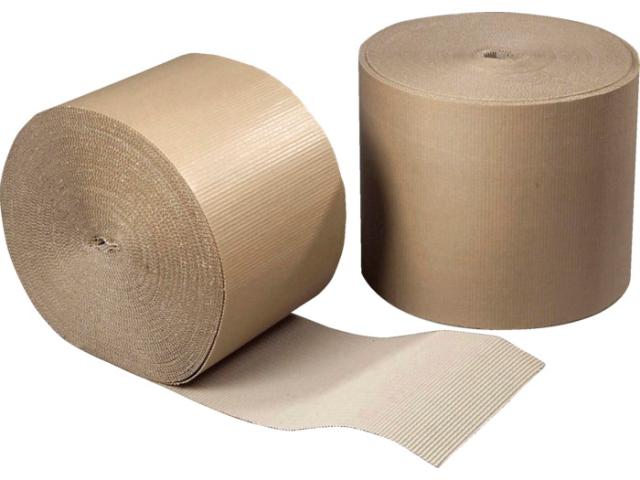 Bølgepap 25cmx70m brun  - 