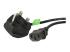 StarTech 10ft (3m) UK Computer Power Cable, 18AWG, BS 1363 to C13 Power Cord, 10A 250V, Black Replacement AC Power Cord, TV/Monitor Power Cable, BS 1363 to IEC 60320 C13 Kettle Lead - Right-angle
