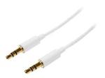 StarTech.com 1m White Slim 3.5mm Stereo Audio Cable