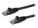 StarTech.com 100ft CAT6 Ethernet Cable, 10 Gigabit Snagless RJ45 650MHz 100W PoE Patch Cord, CAT 6 10GbE UTP Network Cable w/Strain Relief, Black, Wiring is UL Certified/TIA