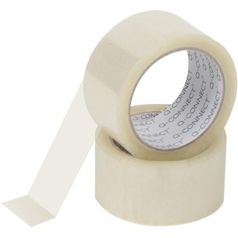 Q-connect pakketape 50mmx66m klar  - 