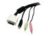 StarTech.com 6 ft 4-in-1 USB DVI KVM Cable with Audio and Microphone - Close up