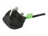 StarTech 3ft (1m) UK Computer Power Cable, BS 1363 to C13 Power Cord, 18AWG, 10A 250V, Black Replacement AC Power Cord, Monitor Power Cable, BS 1363 to IEC 60320 C13 Kettle Lead - Close up